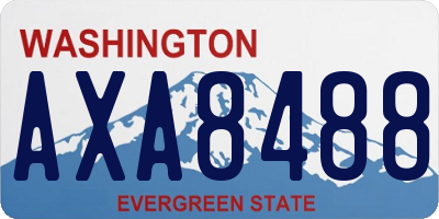 WA license plate AXA8488