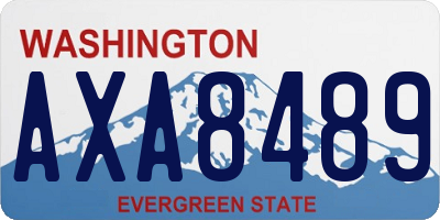 WA license plate AXA8489