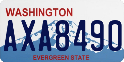 WA license plate AXA8490