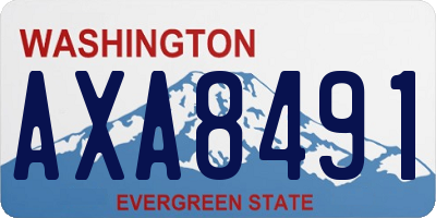WA license plate AXA8491