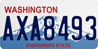 WA license plate AXA8493
