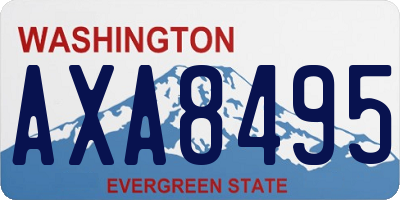 WA license plate AXA8495
