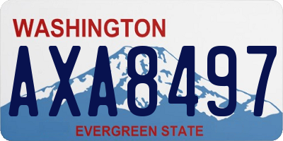 WA license plate AXA8497