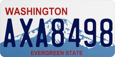 WA license plate AXA8498