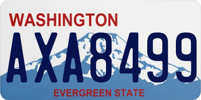 WA license plate AXA8499
