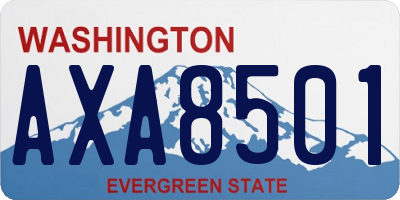 WA license plate AXA8501