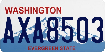 WA license plate AXA8503