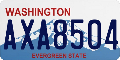 WA license plate AXA8504