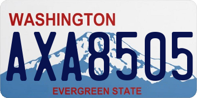 WA license plate AXA8505