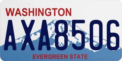 WA license plate AXA8506