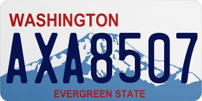 WA license plate AXA8507