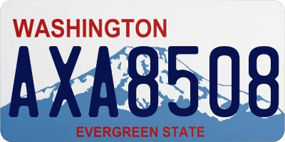 WA license plate AXA8508