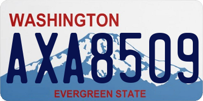 WA license plate AXA8509