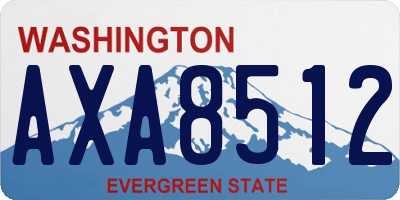 WA license plate AXA8512