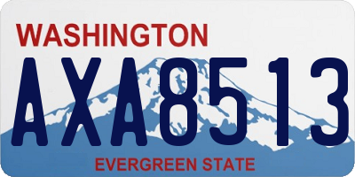 WA license plate AXA8513