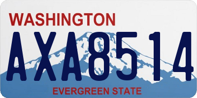 WA license plate AXA8514