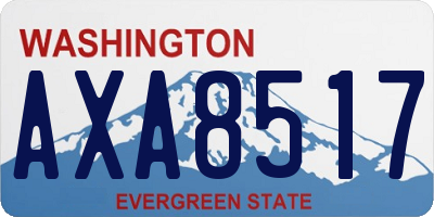 WA license plate AXA8517