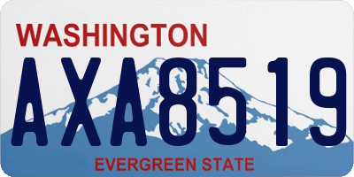 WA license plate AXA8519