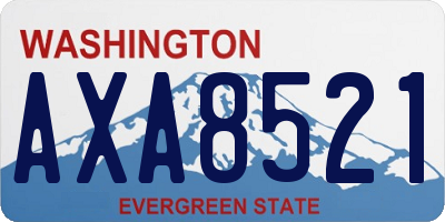 WA license plate AXA8521