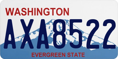 WA license plate AXA8522