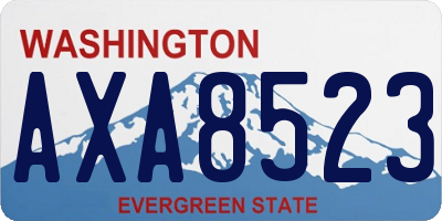 WA license plate AXA8523