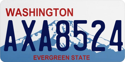 WA license plate AXA8524