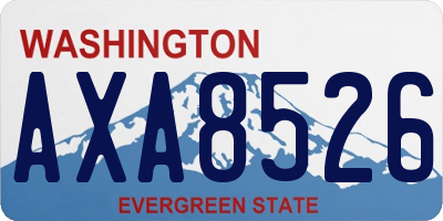 WA license plate AXA8526