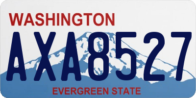 WA license plate AXA8527
