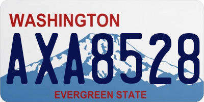 WA license plate AXA8528
