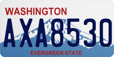 WA license plate AXA8530