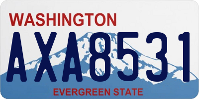 WA license plate AXA8531