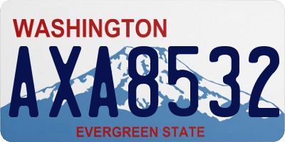 WA license plate AXA8532
