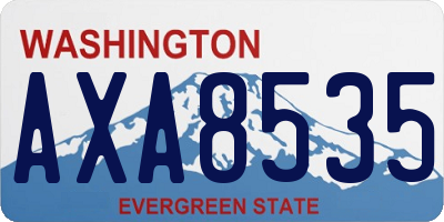 WA license plate AXA8535