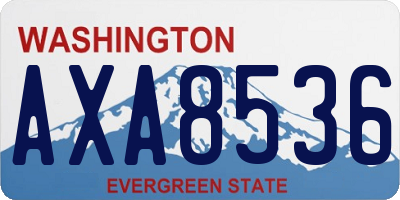 WA license plate AXA8536