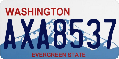 WA license plate AXA8537