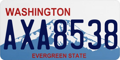 WA license plate AXA8538