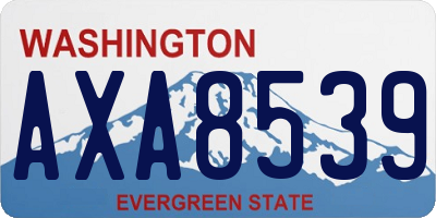 WA license plate AXA8539