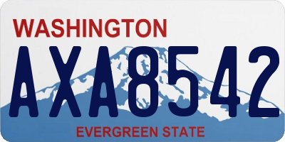 WA license plate AXA8542