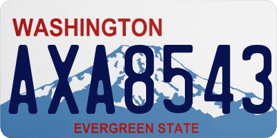 WA license plate AXA8543