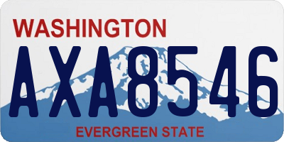 WA license plate AXA8546
