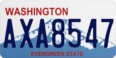 WA license plate AXA8547
