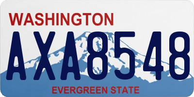 WA license plate AXA8548