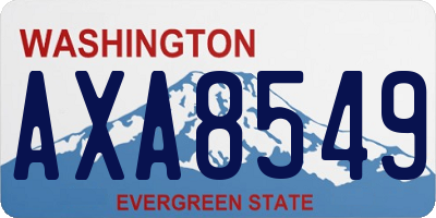 WA license plate AXA8549