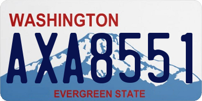WA license plate AXA8551