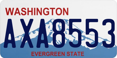 WA license plate AXA8553