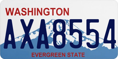 WA license plate AXA8554