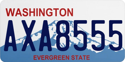 WA license plate AXA8555