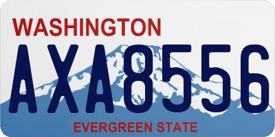 WA license plate AXA8556
