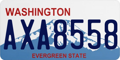WA license plate AXA8558
