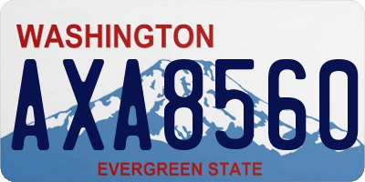WA license plate AXA8560